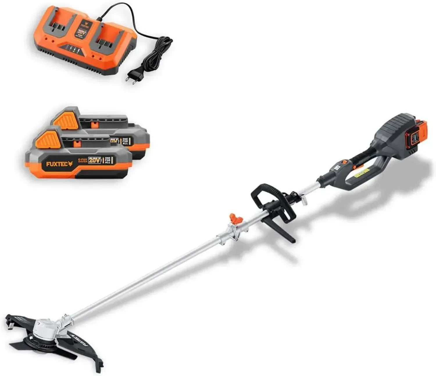 FUXTEC Akku-Motorsense FX-E2MSSET, 2x20V, 25,5–35cm Schnitt, 10kg, bis 6000 U/min, inkl. Akku & Ladegerät