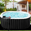 Aufblasbarer Whirlpool für 2 Personen, 190x120x63,5cm, mit Luftdüsen, isoliertem Deckel und Heizungspumpe, Innen- und Außenbereich