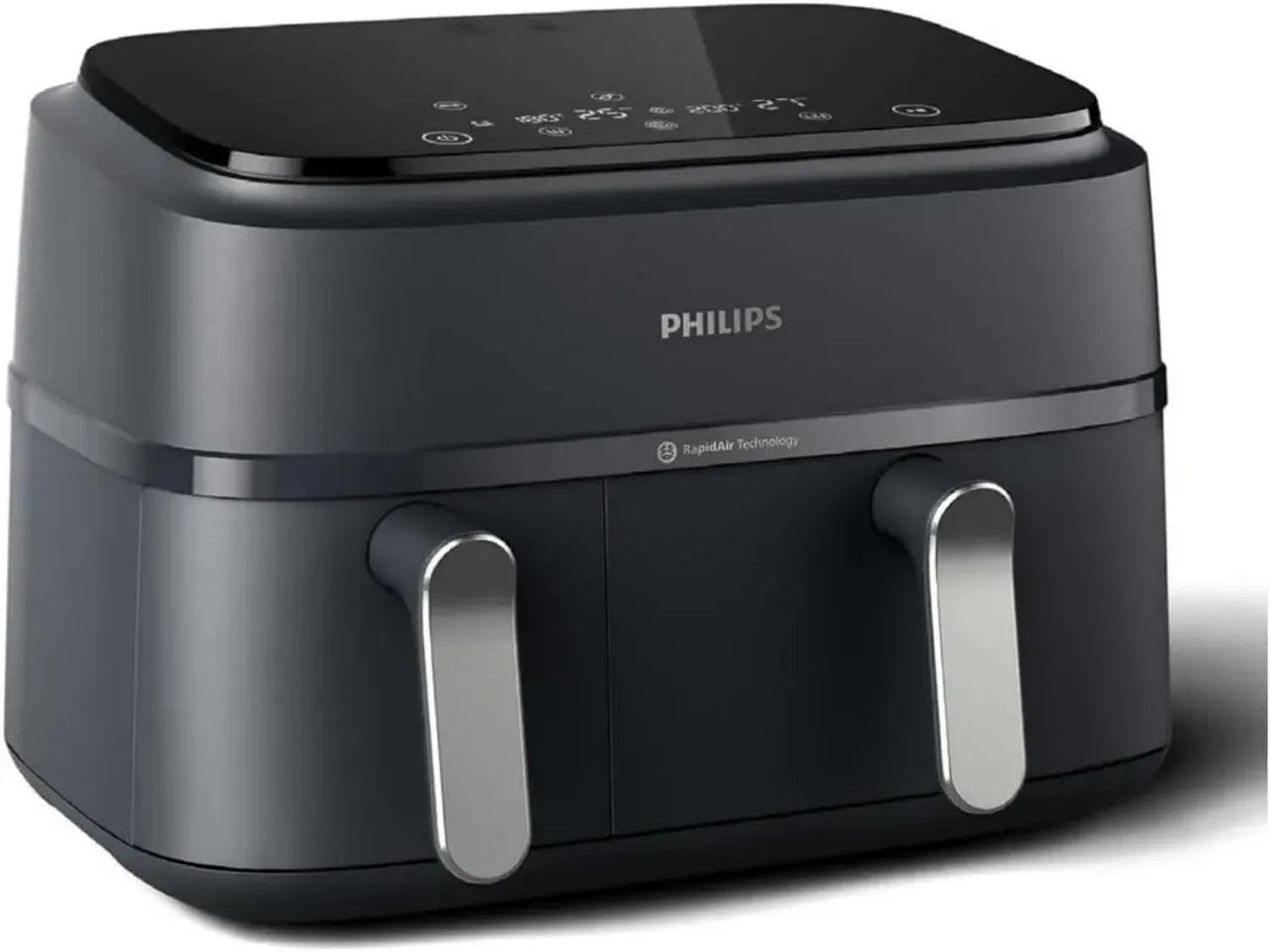 Philips Heißluftfritteuse Edelstahl 9L mit Doppelfach