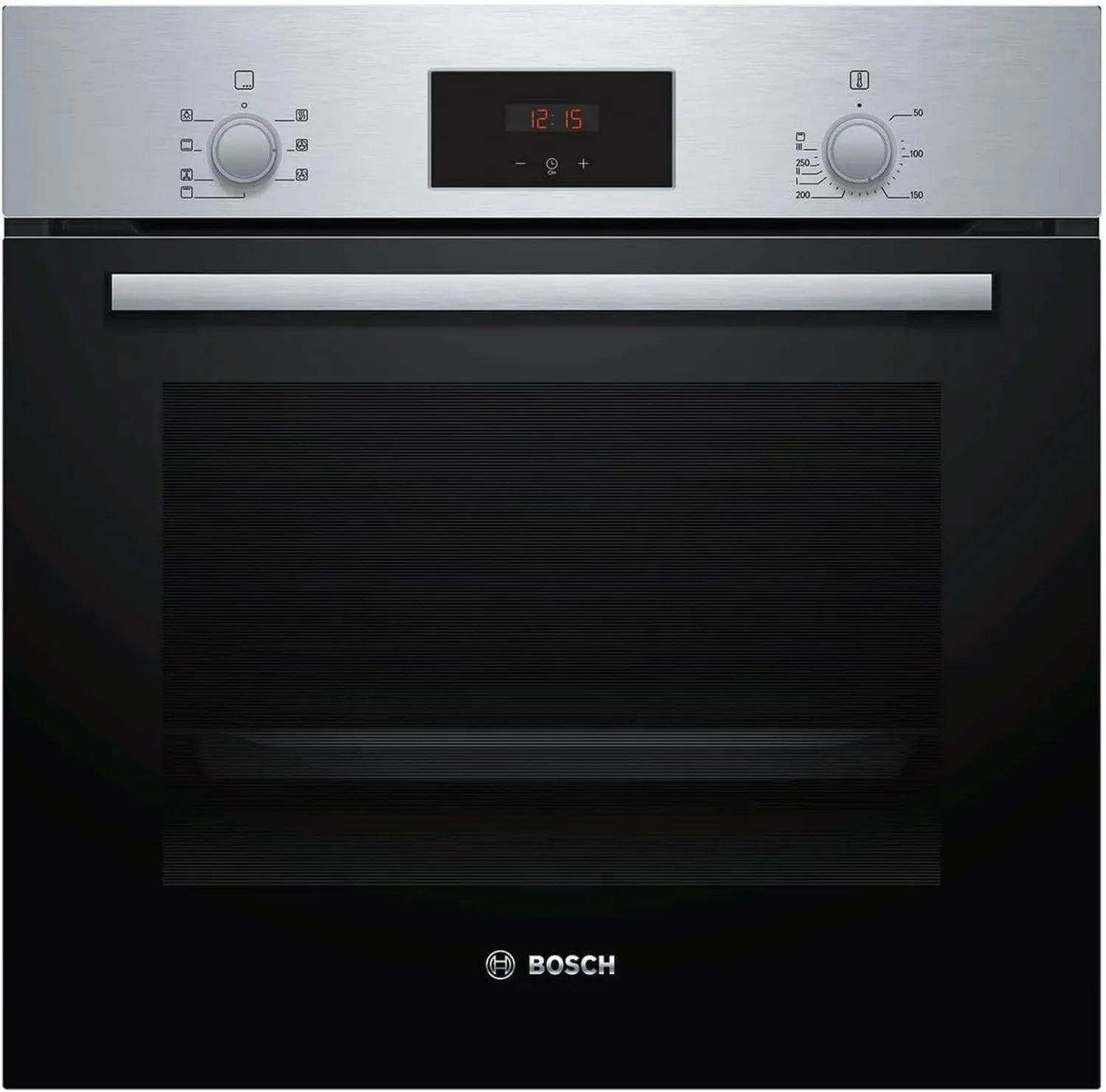 Bosch Serie 2 Einbau-Backofen, 60cm, EcoClean, 3D Heißluft, LED-Anzeige, Schnellaufheizung, Kindersicherung, Schwarz