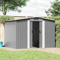 Metallgerätehaus wetterfest für Garten, 257x205x178 cm, grau