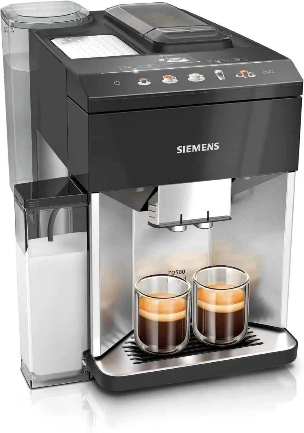 Siemens EQ500 Kaffeevollautomat mit Milchaufschäumer, Edelstahl, 2-Tassen-Funktion