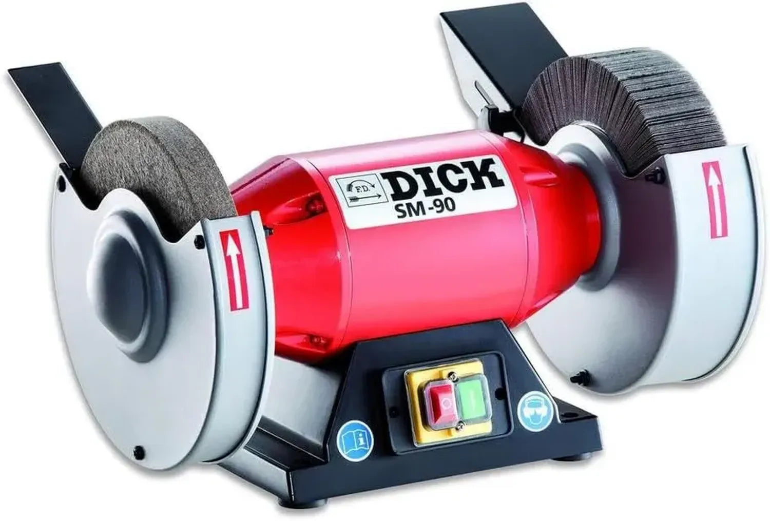 F. DICK Professionelle Messerschleifmaschine SM-90, Rot/Schwarz/Silber