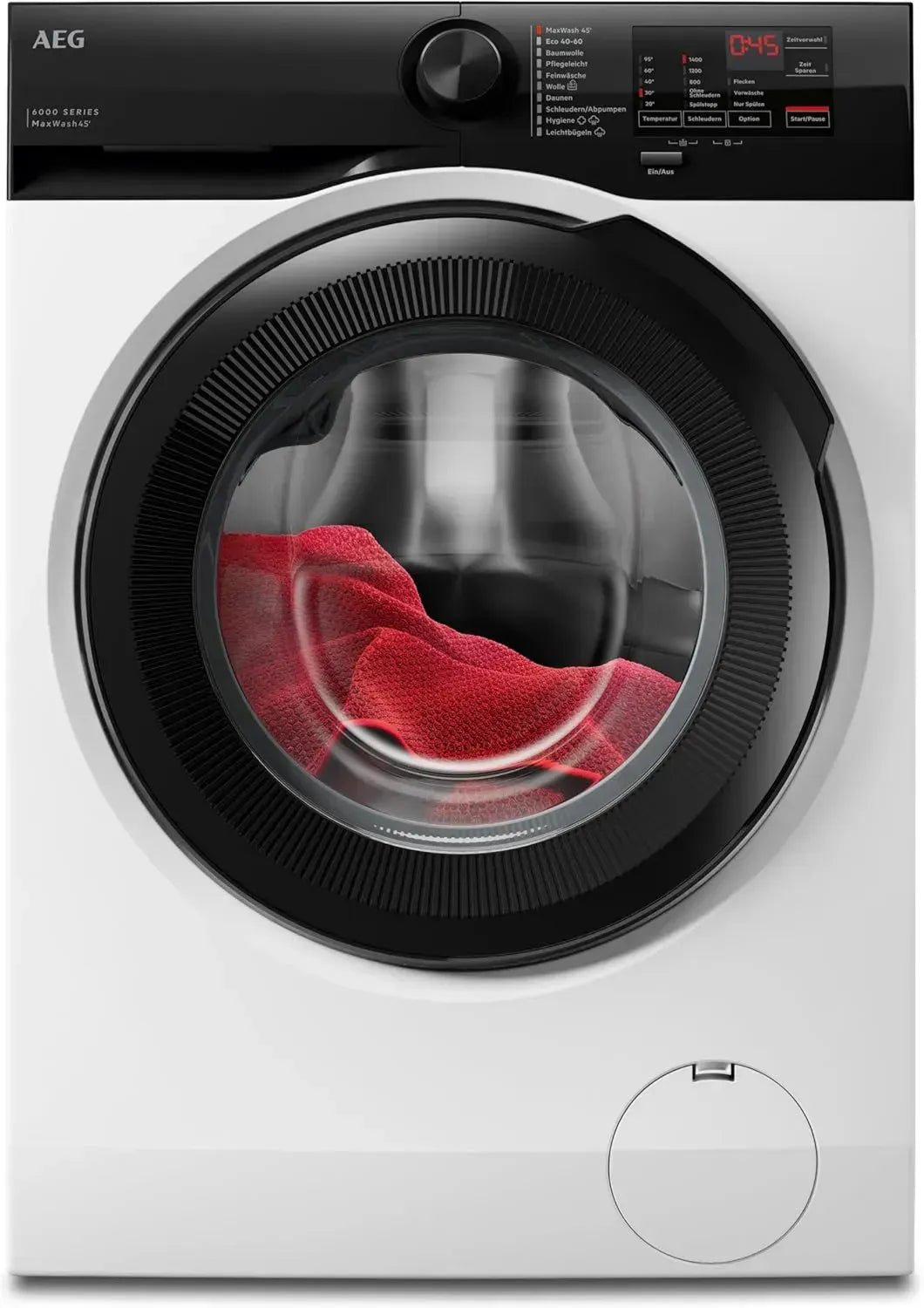 AEG 9 kg Waschmaschine Serie 6000 ProSense, Energieeffizient mit Mengenautomatik, Startzeitvorwahl, Nachlegefunktion, Vollwasserschutz, 1400 U/Min
