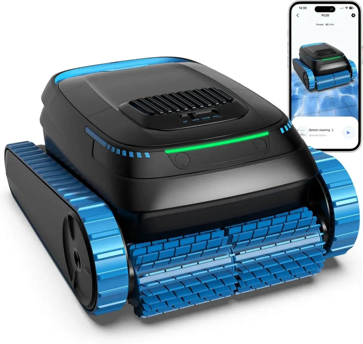 BOTLIFE PC20 Kabelloser Poolroboter, Akku Poolsauger mit App-Steuerung, Intelligente Navigation für Boden und Wände, Pools bis 170m², 18927 LPH