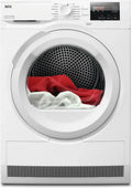 AEG 8 kg Wärmepumpentrockner Serie 7000 – Effizientes und sanftes Trocknen, Knitterschutz, Zeitersparnis, EEK D, Schontrommel mit Reversierfunktion