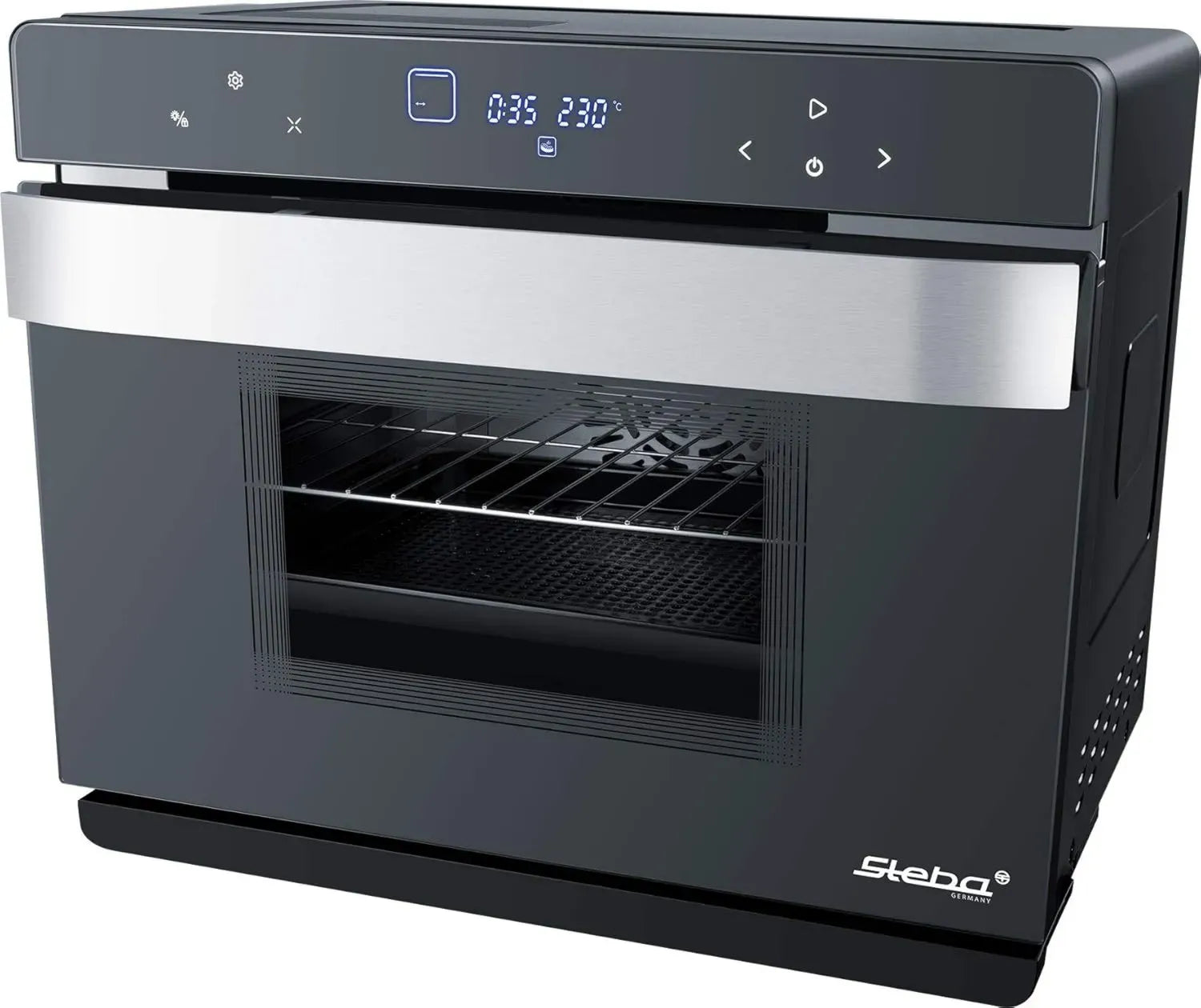 Steba DG 30 Multifunktions-Dampfbackofen - Effizientes Garen mit 47 Automatik- und DIY-Programmen, energiesparende Isolation, 27 Liter Kapazität