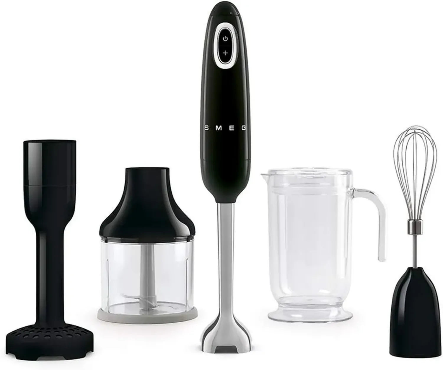 Smeg Stabmixer, 700W, mit Turbo & Flowblend, ergonomischer Griff, Zubehör inklusive, Schwarz