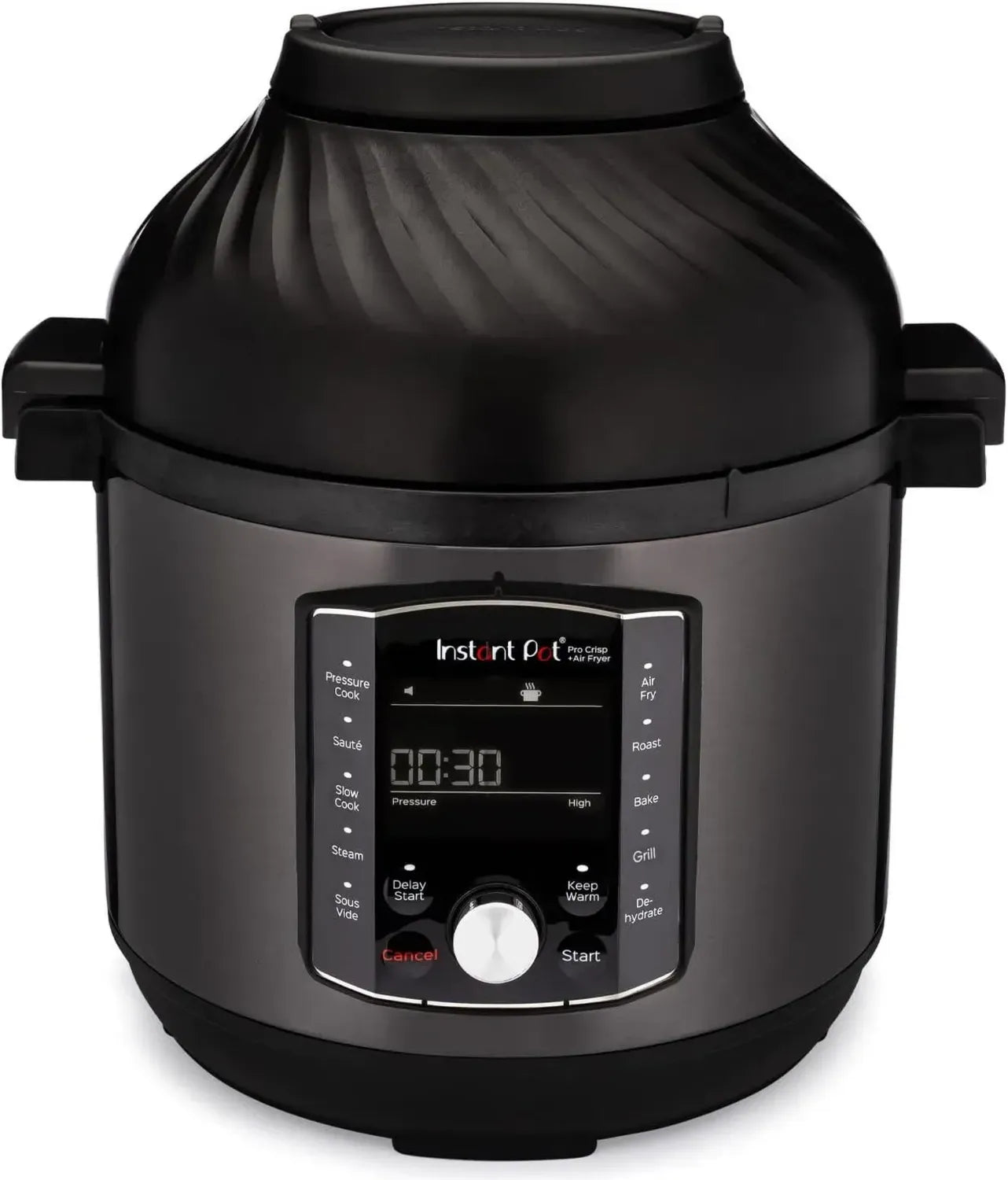 Instant Pot Pro Crisp 11-in-1 Multifunktionskocher mit Dampf- und Heißluftfunktion, 7.6 L, 1500 W, Schwarz