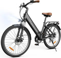 Erwachsenen-Elektrofahrrad 250W, 26 Zoll Stadtfahrrad, 55 Meilen Reichweite, 25 km/h, 7-Gang, Stoßdämpfer
